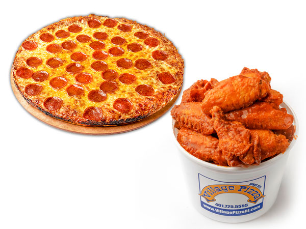 XL PIZZA & WING BUCKET image