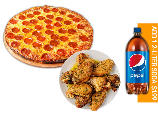 XL PIZZA & 5 WINGS  image