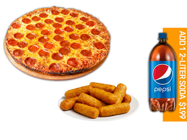 XL PIZZA & MOZZARELLA STICKS! image
