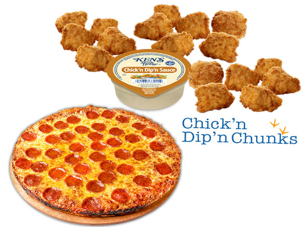 XL PIZZA & CHICKEN CHUNKS image
